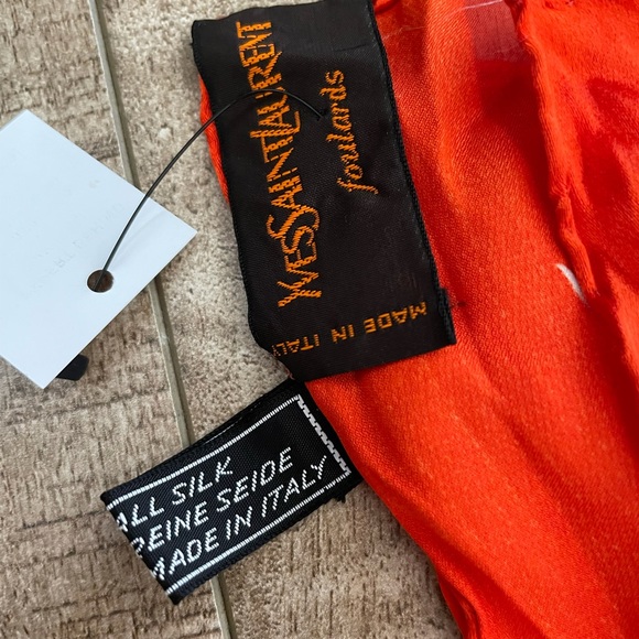 YSL Yves Saint Laurent Floral Silk Scarf - Vintage - Picture 5 of 11